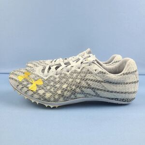 Under Armour Track Cleats Mens Size 7.5 HOVR Miler Pro 3 Grey Metallic Gold